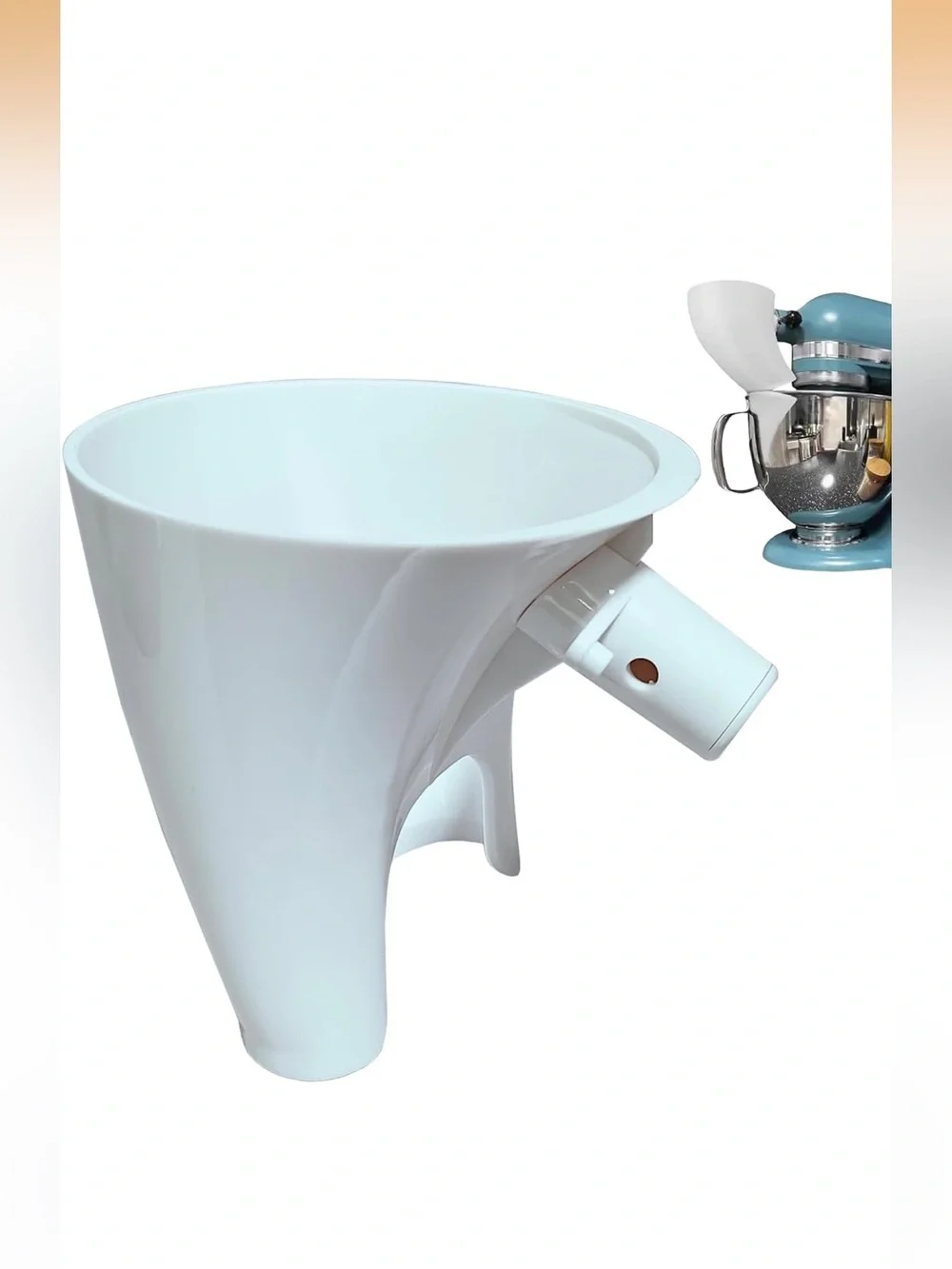 New Open Box Flour Funnel for KitchenAid Stand Mixers, Compatible Artisan KSM150